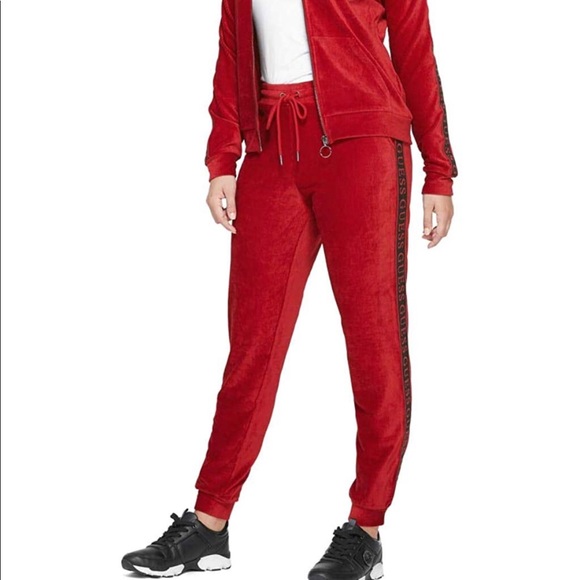 Jumpsuits | Guess Red Joggers | Poshmark